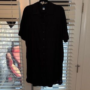 Old Navy Classic Black button up Shirt Dress